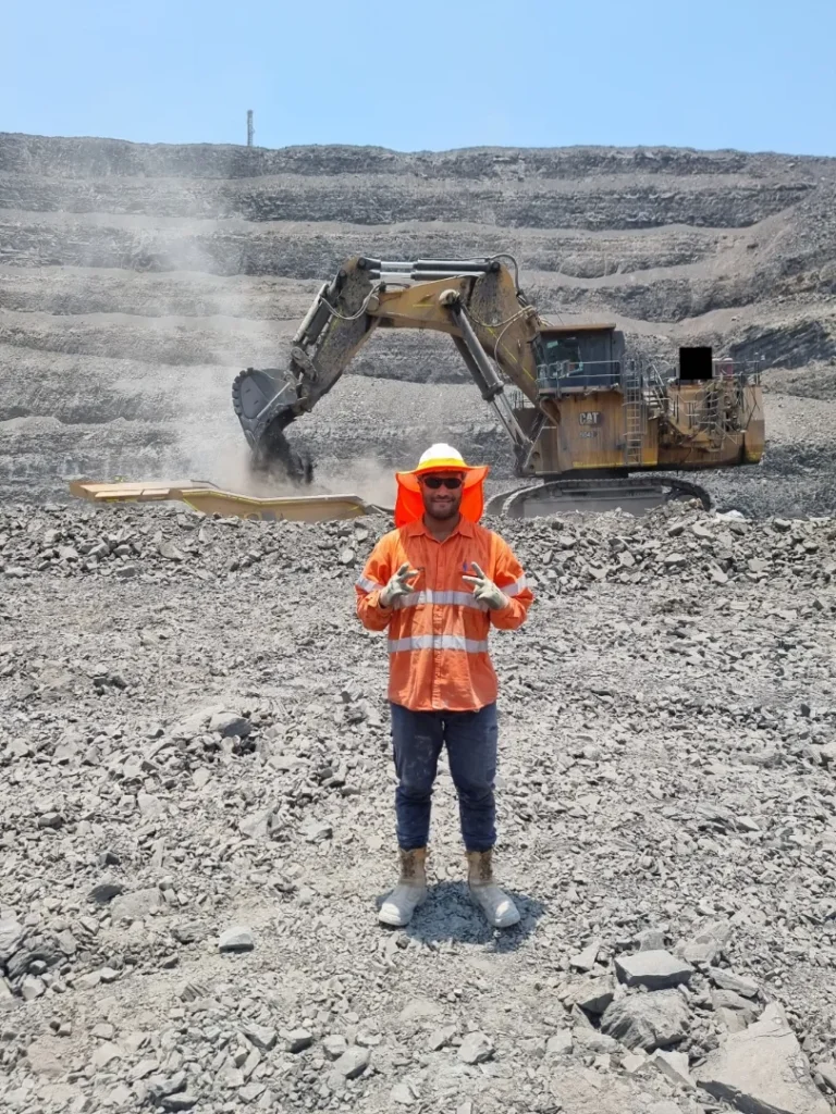 rock force mining excavator site operations